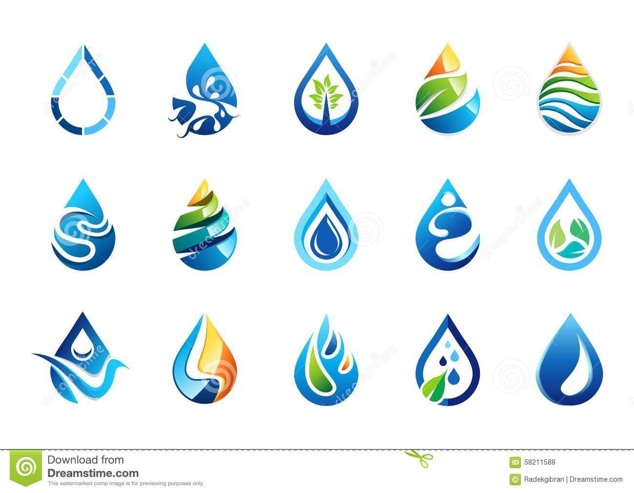 1300x1010 Water Drop Logo, Set Of Water Drops Symbol Icon, Nature Drops