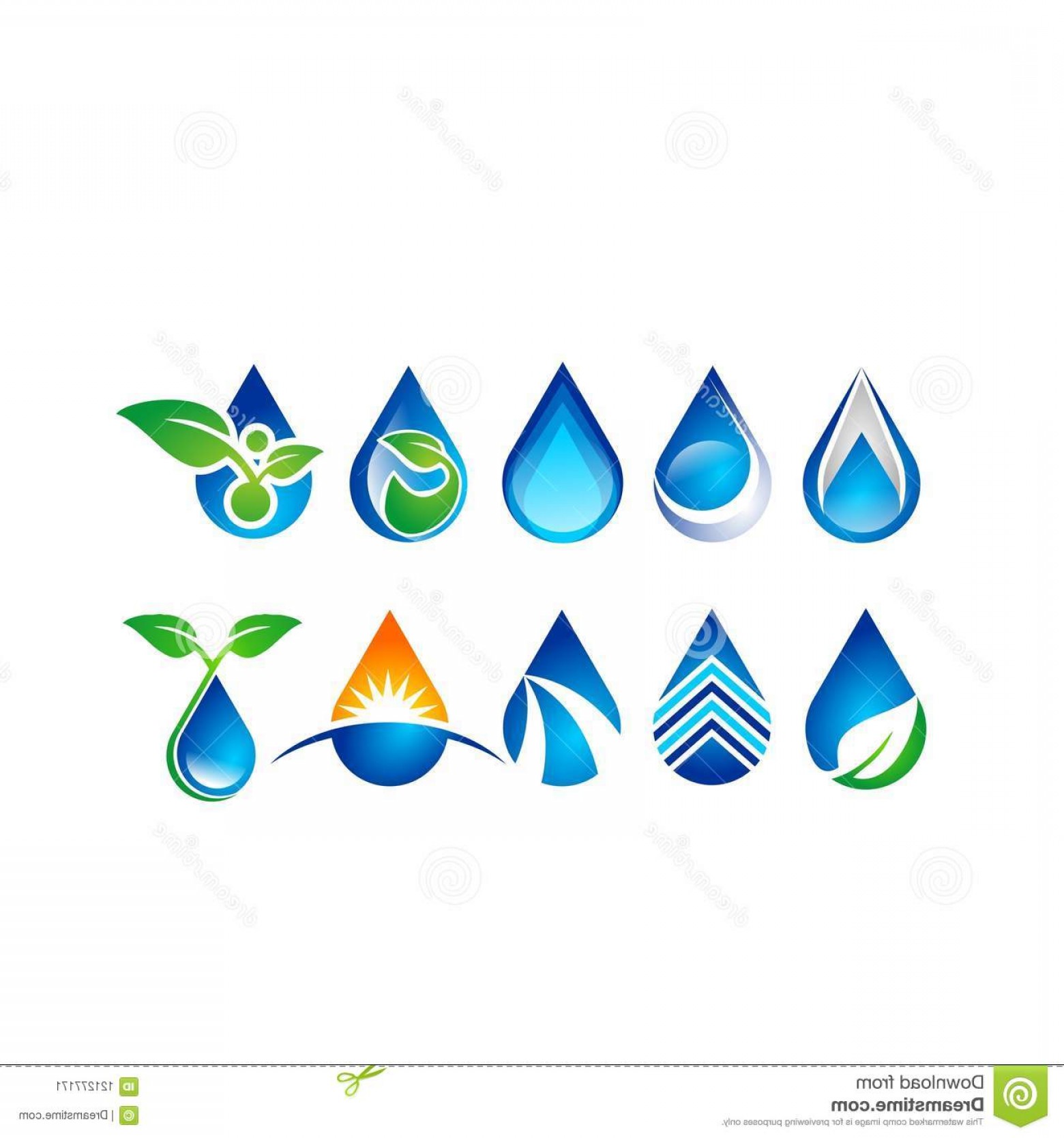 1560x1668 Water Drop Logo Set Water Drops Symbol Icon Nature Drops Elements
