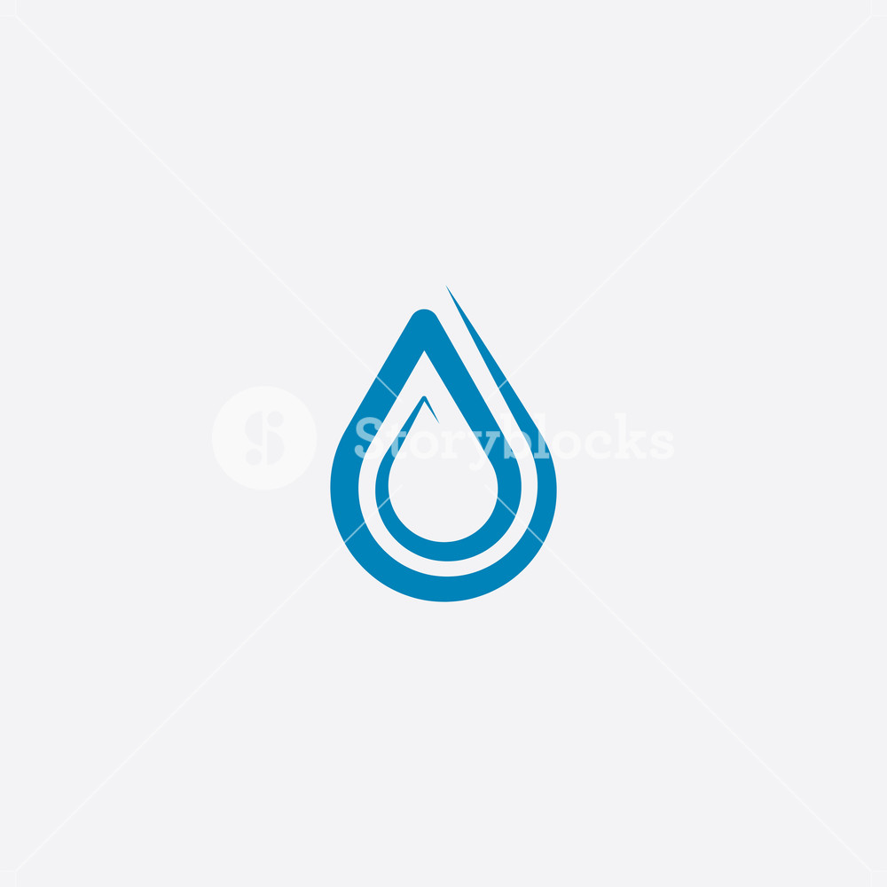 1000x1000 Spiral Water Drop Logo Vector Icon Design Royalty Free Stock Image