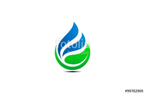 500x324 Water Drop Leaf Logo Vector Stock Image And Royalty Free Vector