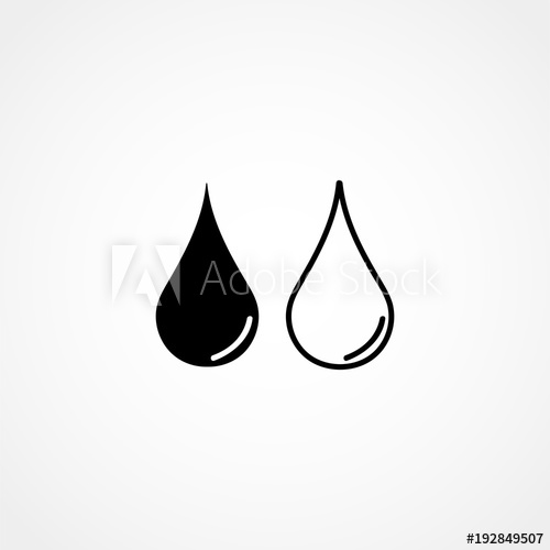 500x500 Water Drop Line Icon, Outline Vector Sign, Linear Style Pictogram