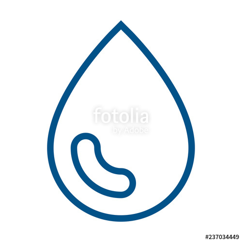 500x500 Blue Water Drop Icon Outline Stock Image And Royalty Free Vector
