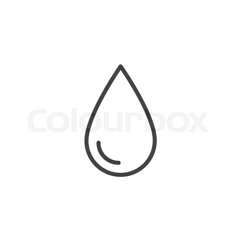 800x800 Water Drop Outline Icon Linear Style Stock Vector Colourbox