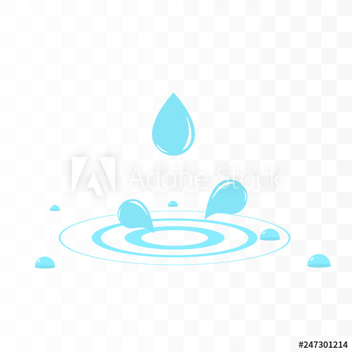 Water Drop With Water Splash Vector 500x500 Water Drop With Water Splash Vector