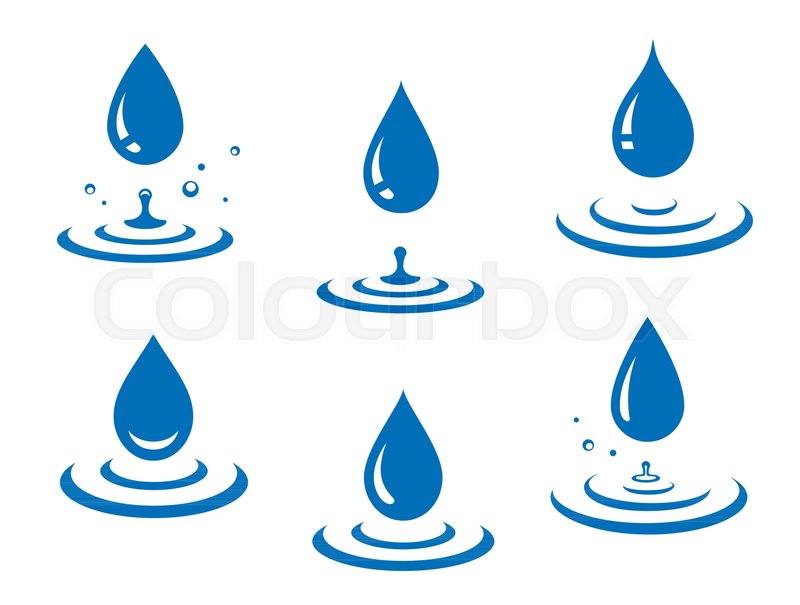 Blue Water Drops Icons Set And Splash Stock Vector Colourbox 800x605 Blue Water Drops Icons Set And Splash Stock Vector Colourbox
