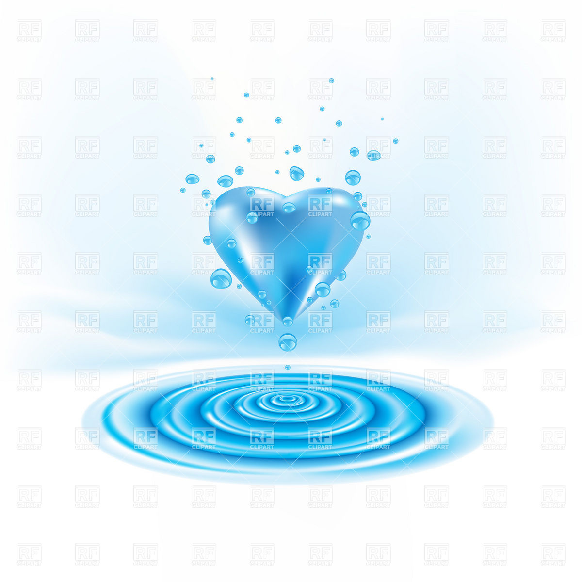 Water Waves And Heart With Drops Vector Image Of Backgrounds 1200x1200 Water Waves And Heart With Drops Vector Image Of Backgrounds