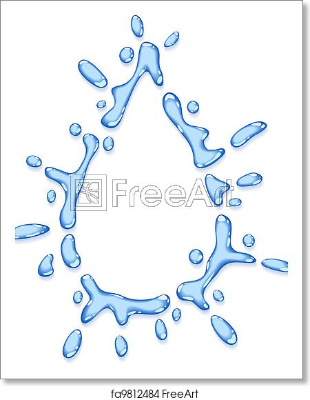 450x580 Free Art Print Of Stylized Water Drop Stylized Water Drop Vector
