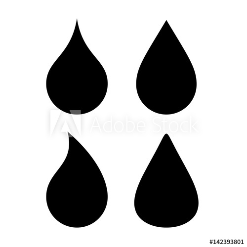 Water Drop Vector Silhouette Icon 500x500 Water Drop Vector Silhouette Icon