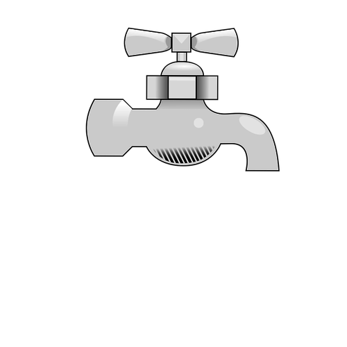 500x500 Water Faucet Vector Image