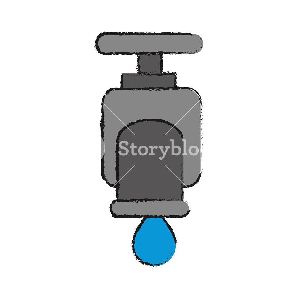 1000x1000 Water Faucet Icon Over White Background Vector Illustration