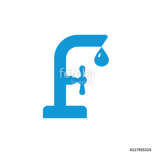 500x500 Creative Water Faucet Vector Logo Design Valve Vector Sign
