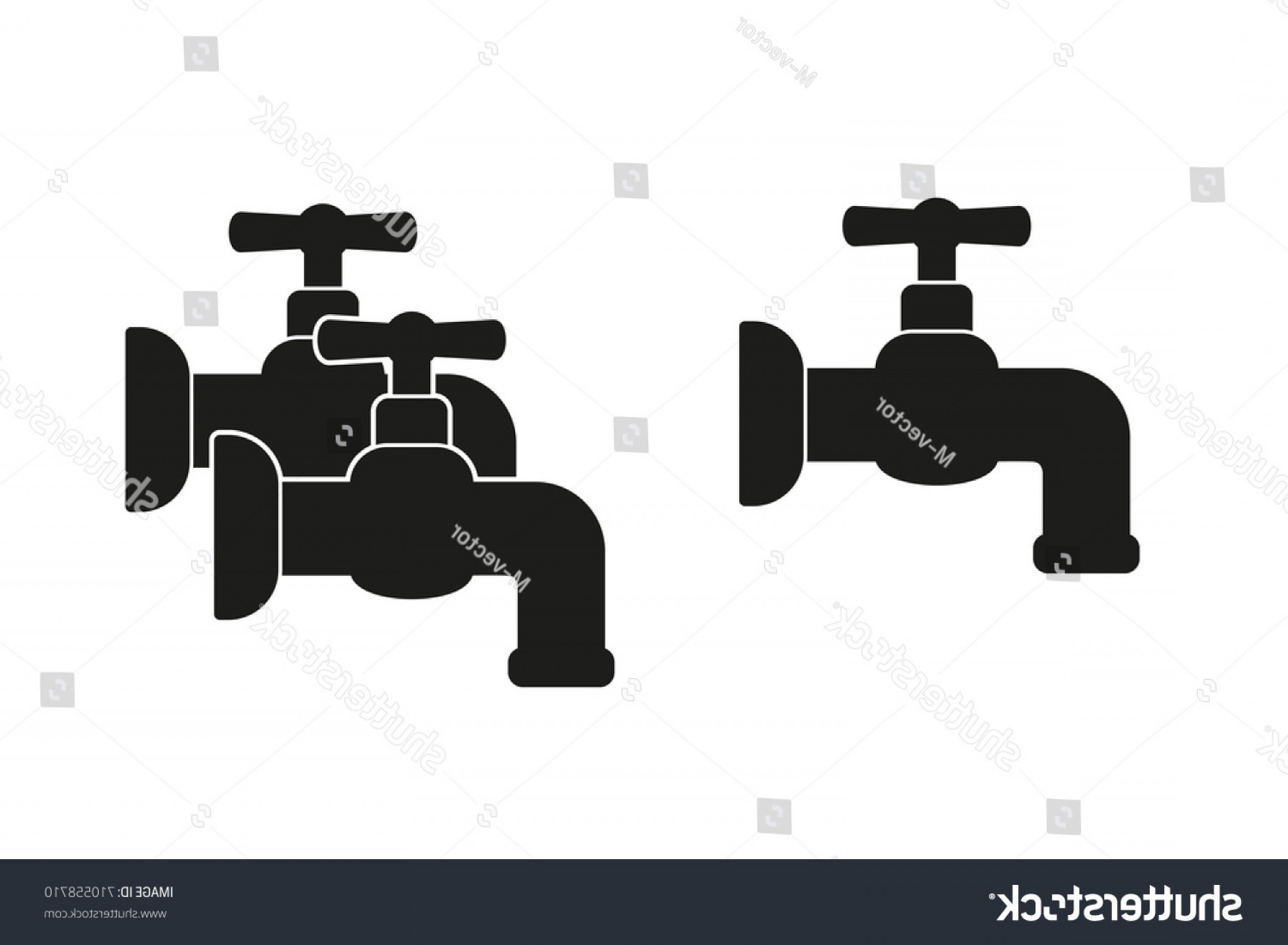 1800x1321 Faucet Vector Icon Black Illustration Isolated Soidergi