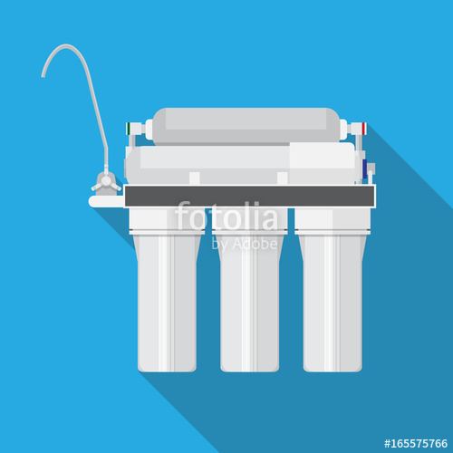 500x500 Reverse Osmosis System Water Filter Vector Flat Design Stock