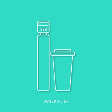 450x450 Water Filter Simple Outline Vector Icon Drink And Home Water
