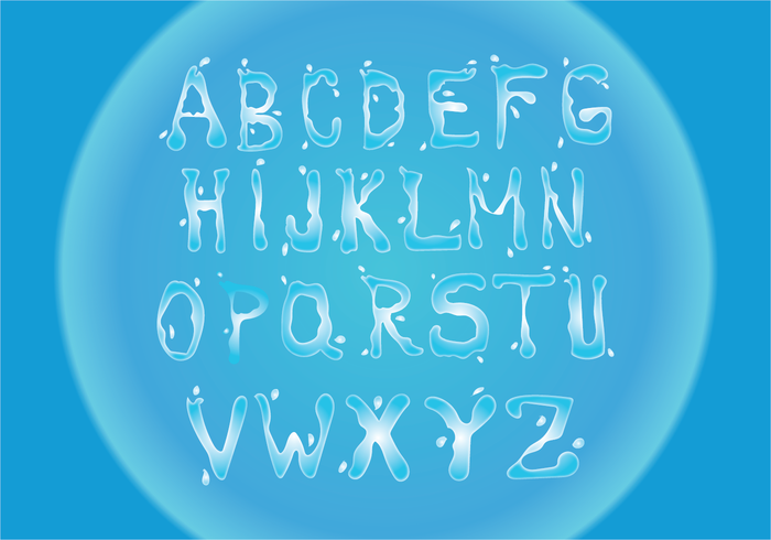 700x490 Free Water Font Vector