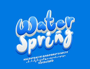 310x240 Vector Pure Water Emblem With Glossy Font Gradient Blue Color