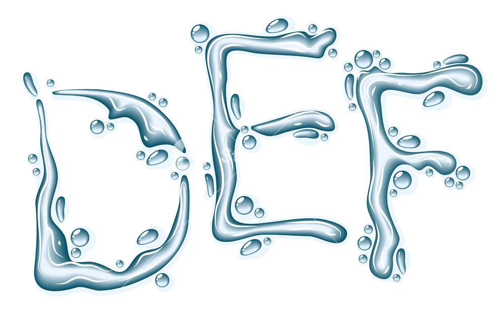 1000x622 Water Liquid Vector Alphabet Royalty Free Stock Image