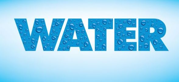 588x271 Water Text With Drops Vector Material Free Download