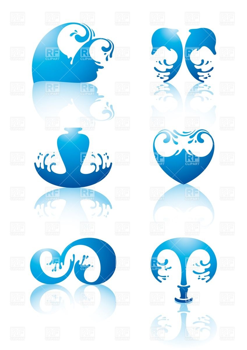 Symbols Of Water Aqua Figures Vector Image Of Design Elements 848x1200 Symbols Of Water Aqua Figures Vector Image Of Design Elements