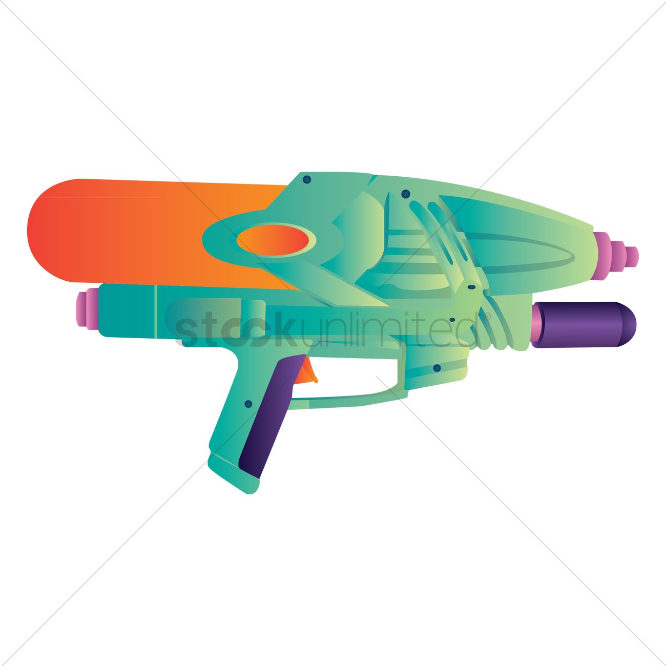 1300x1300 Water Gun Vector Image