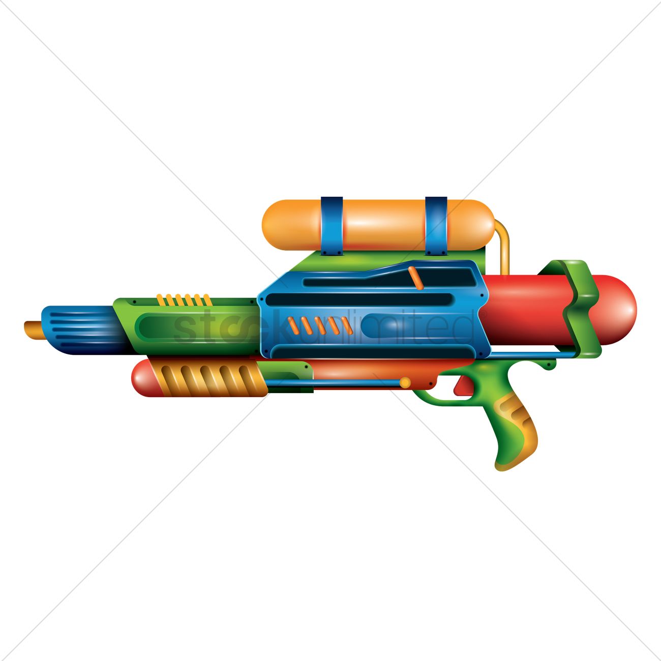 1300x1300 Water Gun Vector Image