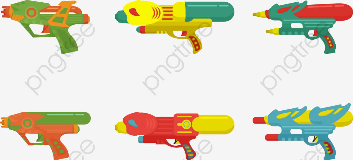 1200x545 Download Free Png Flat Water Gun Collection, Water Vector, Gun