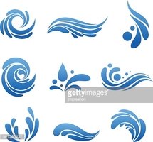 215x200 Water Drop And Splash Icon Vector Set Stock Vectors