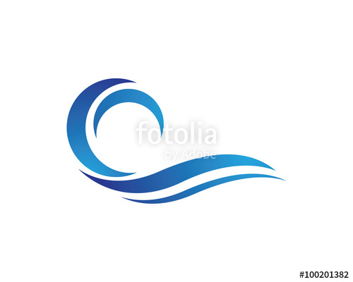 500x400 Water Wave Symbol And Icon Logo Template Vector Stock Image