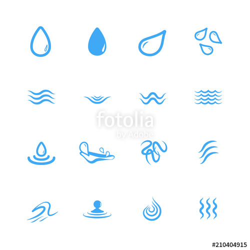 500x500 Water Icon Set Stock Image And Royalty Free Vector