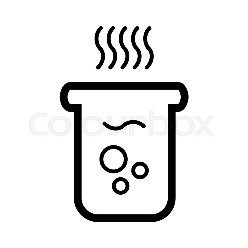 800x800 Boiling Water Icon Vector Glass With Stock Vector Colourbox