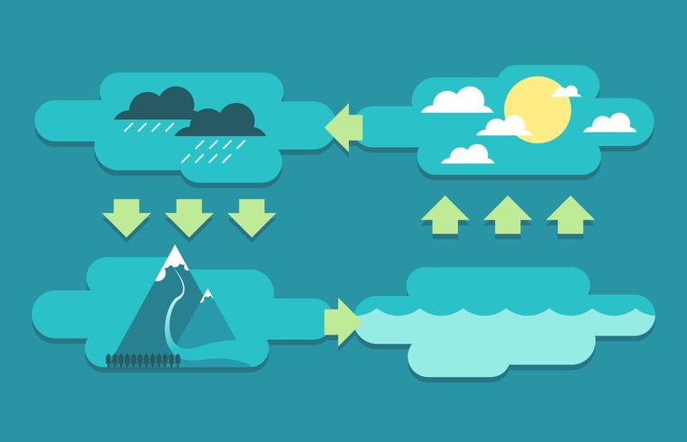 762x490 Water Cycle Infographic Vector Stock Images