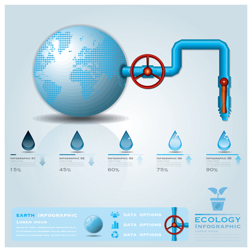 500x500 Creative Ecology Water Infographics Vector Free Download