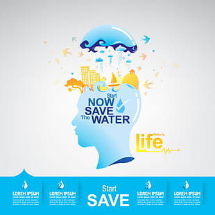 310x310 Now Save Water Publicity Template Design Free