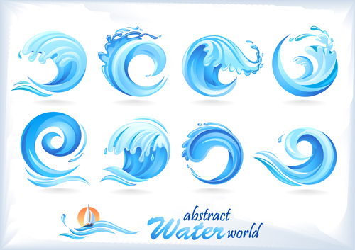 Water Abstract Logos Vector Set Free Download 500x353 Water Abstract Logos Vector Set Free Download