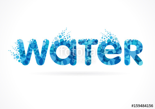 Emblem Water Inscription Water Logo Vector Text Creative Blue 500x350 Emblem Water Inscription Water Logo Vector Text Creative Blue