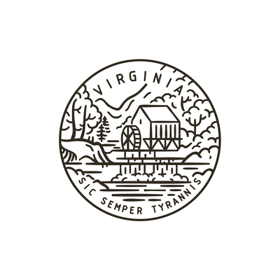 400x400 Water Mill On Curated Vector Illustrations, Stock Royalty Free