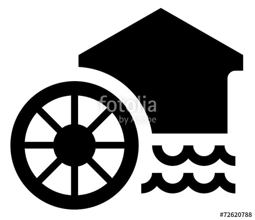 500x431 Watermill Vector Icon Stock Image And Royalty Free Vector