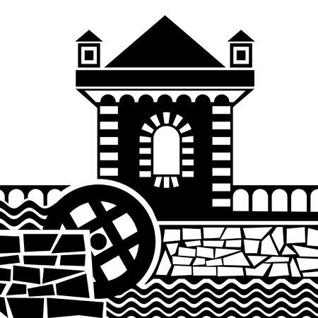 450x450 Vector Images Of Old Water Mill Royalty Free Vector Graphics