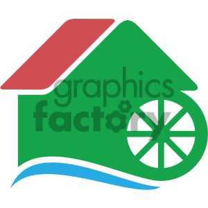 300x300 Watermill Vector Icon Clipart Royalty Free Gif, Png