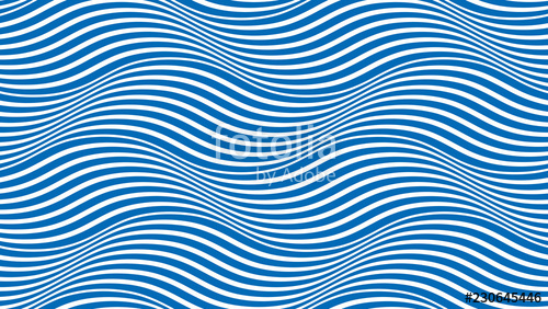 500x282 Water Waves Seamless Pattern, Vector Curve Lines Abstract Repeat