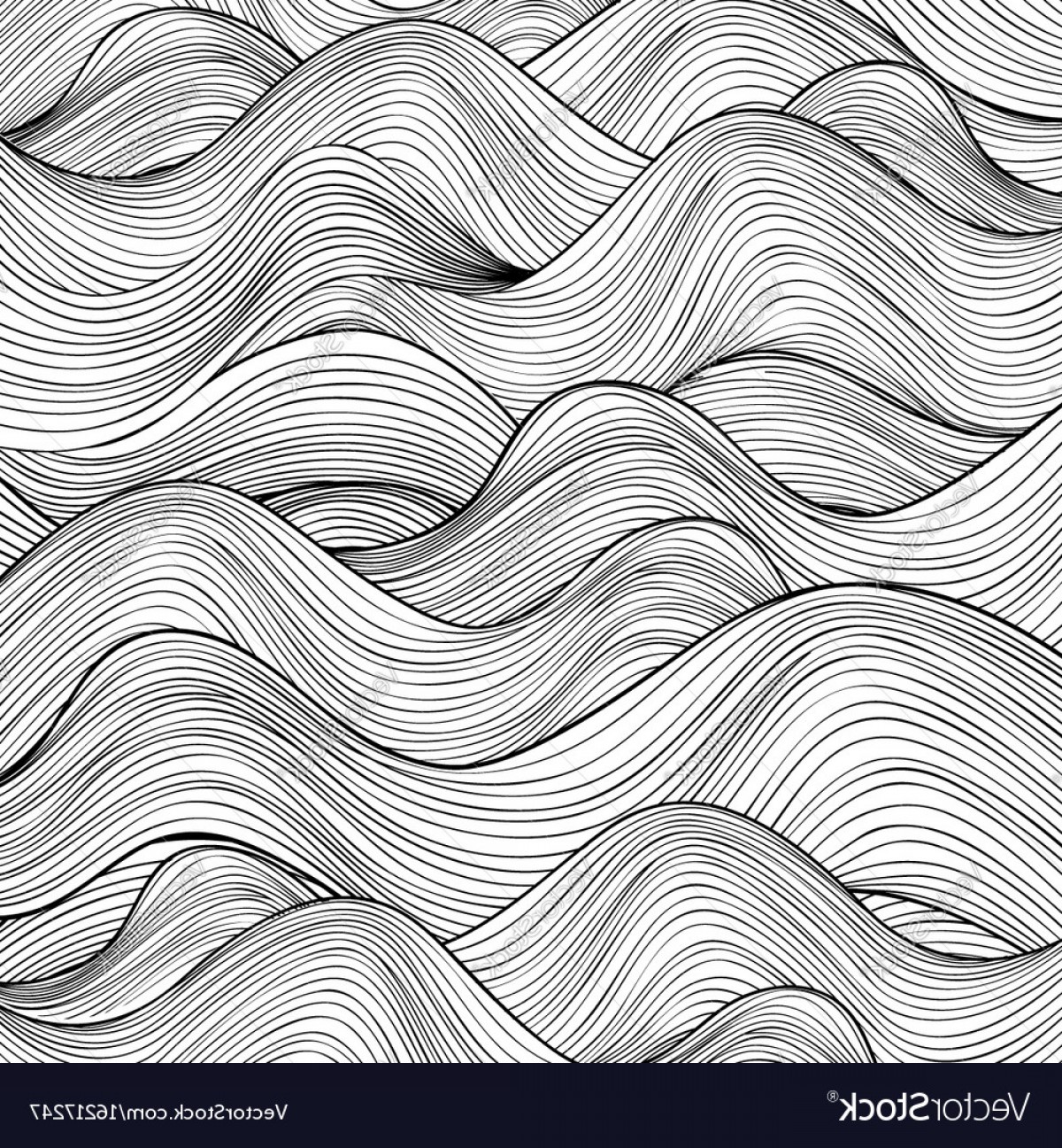 1200x1296 Wave Line Pattern Sea Water Texture Abstract Vector Soidergi