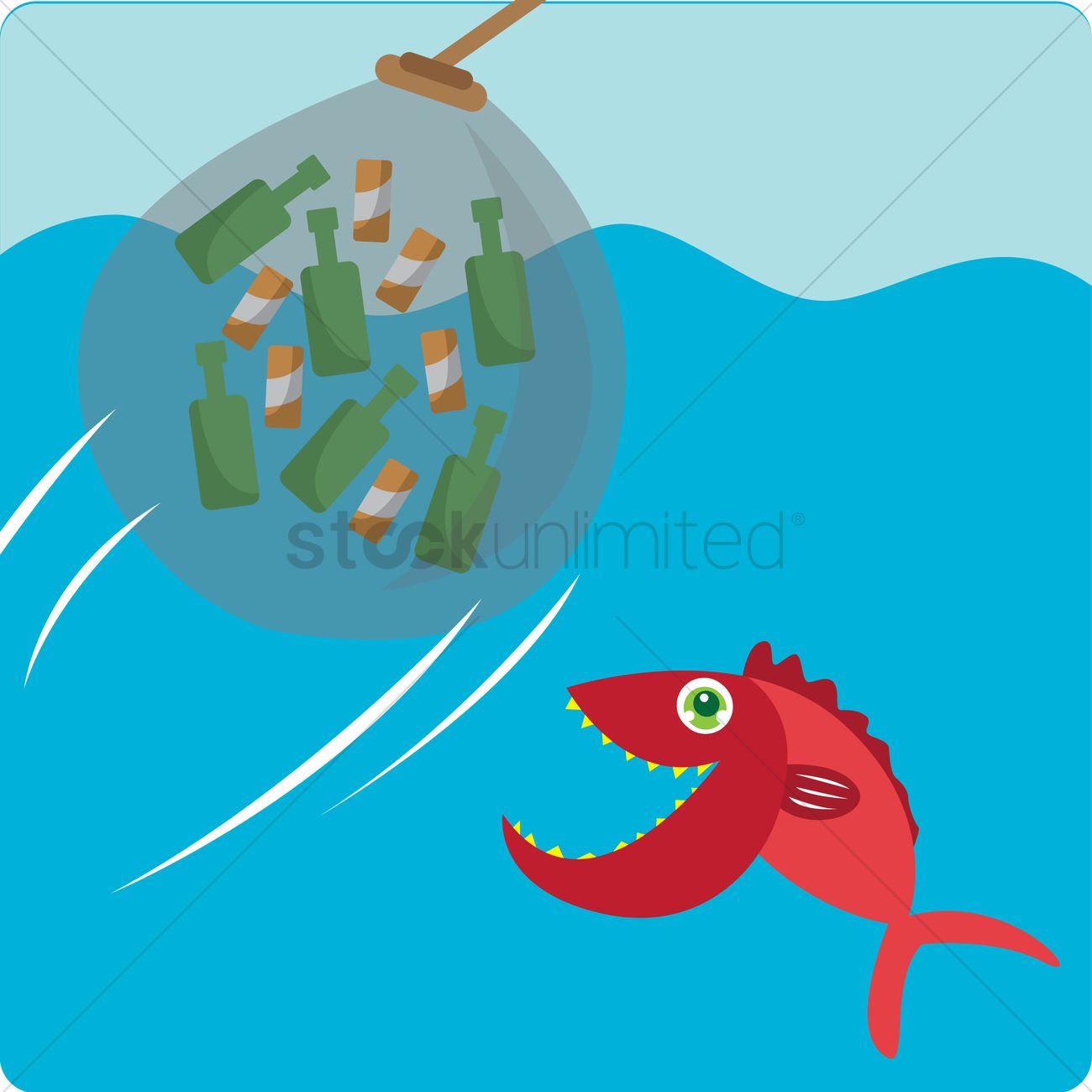 1300x1300 Free Water Pollution Vector Image