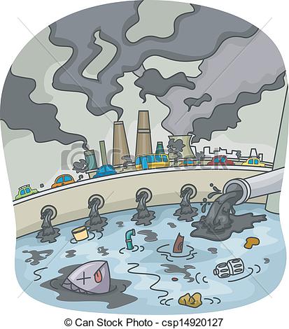 413x470 Air And Water Pollution Clipart