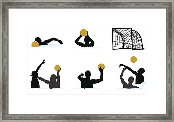 600x419 Vector Water Polo Framed Print