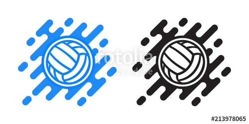 500x250 Volleyball Ball Vector Icon Isolated On White Water Polo Ball