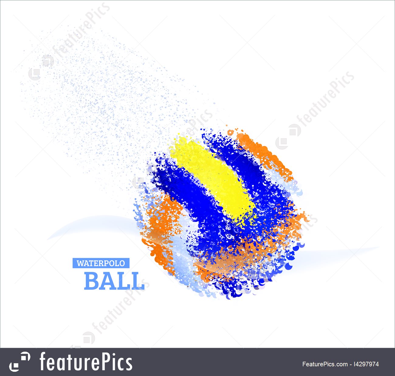 1300x1240 Water Polo Ball Stock Illustration