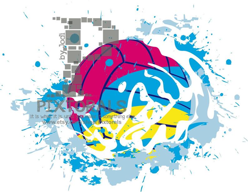 794x613 Water Polo Clipart Water Polo Ball Vector Set Of Etsy