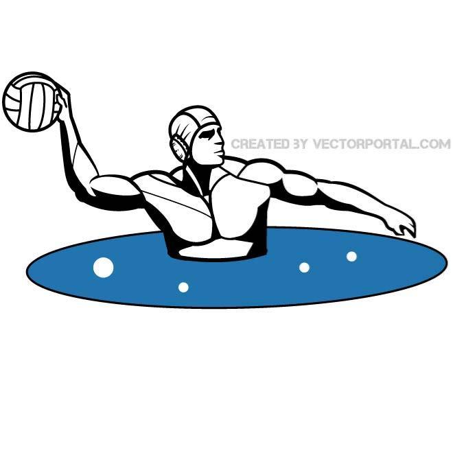 Water Polo Player Vector Graphics 660x660 Water Polo Player Vector Graphics