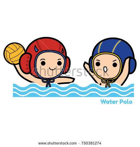 Water Polo Cartoon Vector Illustration Isolated On White 450x470 Water Polo Cartoon Vector Illustration Isolated On White