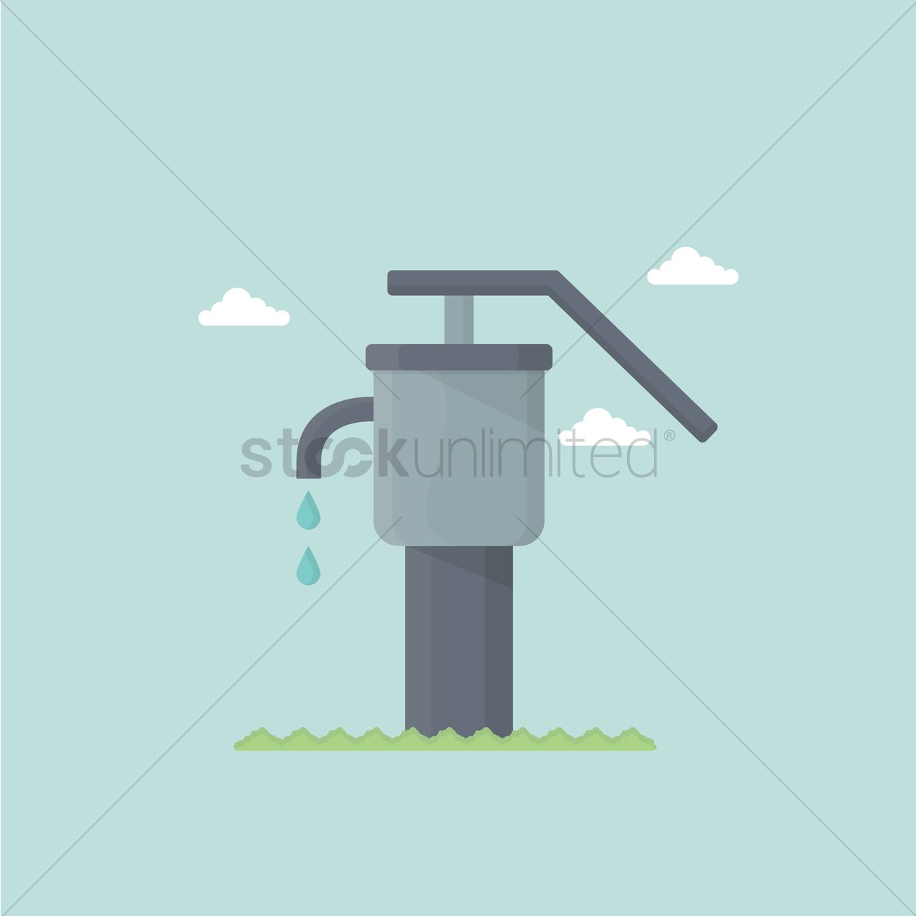 1300x1300 Water Pump Vector Image